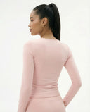 Seamless Long Sleeve Top Women Sculpting Fitted