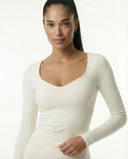 Seamless Long Sleeve Top Women Sculpting Fitted