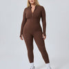 Sculpting Jumpsuit Seamless Long Sleeve Zip