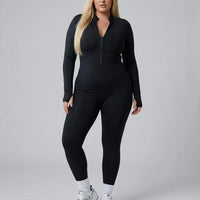 Sculpting Jumpsuit Seamless Long Sleeve Zip