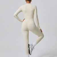 Sculpting Jumpsuit Seamless Long Sleeve Zip