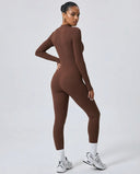 Sculpting Jumpsuit Seamless Long Sleeve Zip