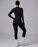 Sculpting Jumpsuit Seamless Long Sleeve Zip
