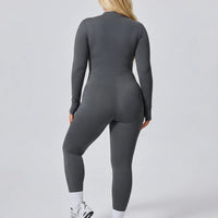 Sculpting Jumpsuit Seamless Long Sleeve Zip