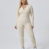 Sculpting Jumpsuit Seamless Long Sleeve Zip