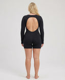 Sculpting Romper Women Long Sleeve Square Neck