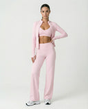 3-Piece Set – Flare Pants, Sports Bra & Jacket