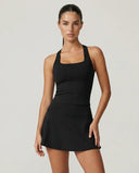 Tennis Sculpting Activewear Set with Built-In Skort