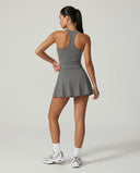 Tennis Sculpting Activewear Set with Built-In Skort