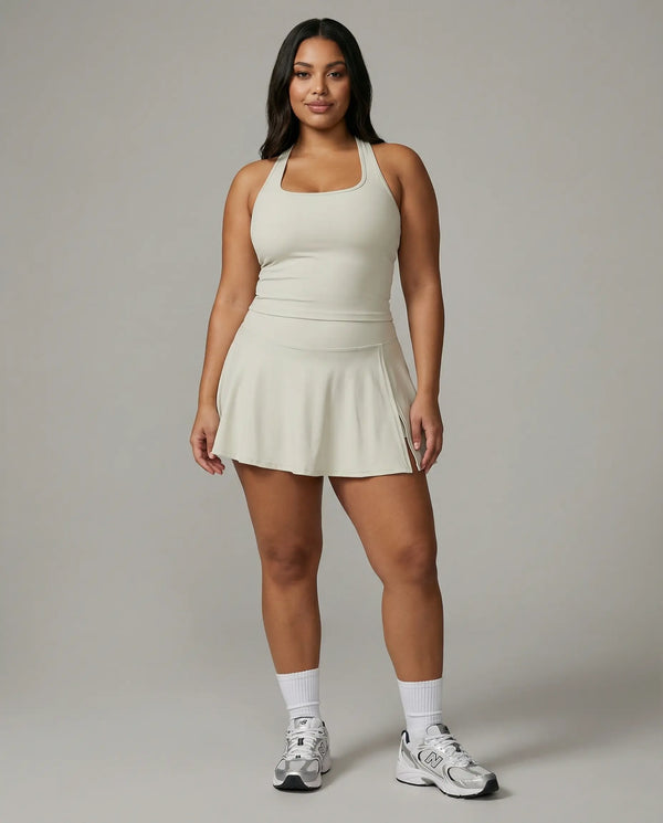Tennis Sculpting Activewear Set with Built-In Skort