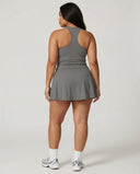 Tennis Sculpting Activewear Set with Built-In Skort