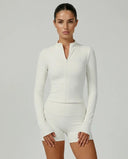 Women's Workout Set – Zip Jacket & Sculpting Shorts