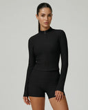 Women's Workout Set – Zip Jacket & Sculpting Shorts