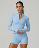 Women's Workout Set – Zip Jacket & Sculpting Shorts