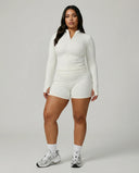 Women's Workout Set – Zip Jacket & Sculpting Shorts