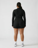 Women's Workout Set – Zip Jacket & Sculpting Shorts