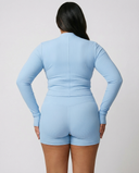 Women's Workout Set – Zip Jacket & Sculpting Shorts