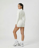 Women's Workout Set – Zip Jacket & Sculpting Shorts