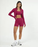 Seamless Sculpting 3-Piece Zip Jacket Set