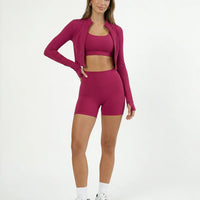 Seamless Sculpting 3-Piece Zip Jacket Set