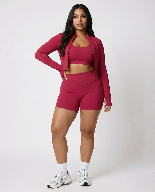 Seamless Sculpting 3-Piece Zip Jacket Set
