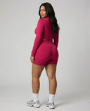 Seamless Sculpting 3-Piece Zip Jacket Set