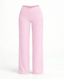 High Waist Crossover Wide Leg Leggings