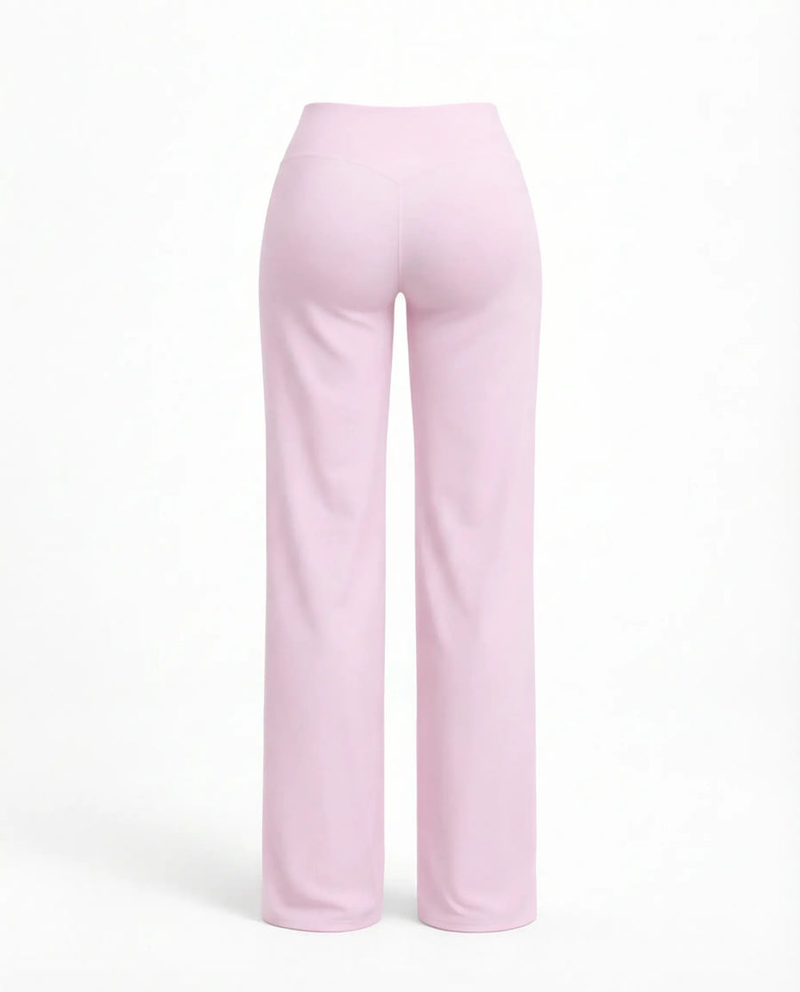 High Waist Crossover Wide Leg Leggings