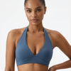 Halter Sports Bra Deep V Sculpt