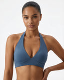 Halter Sports Bra Deep V Sculpt