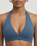 Halter Sports Bra Deep V Sculpt