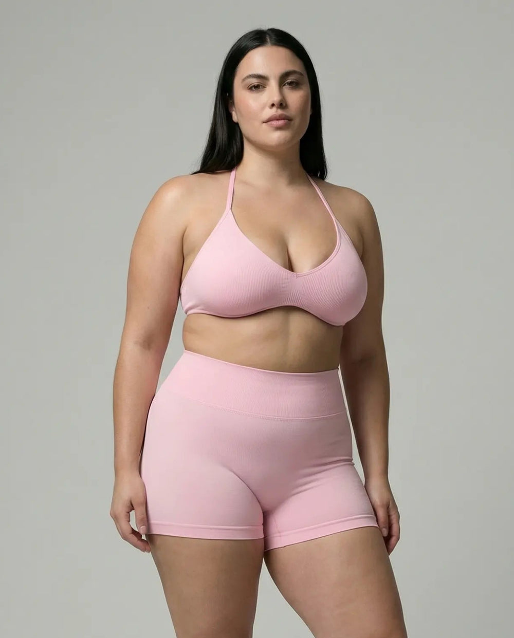 Pink Seamless Sculpt Gym Set