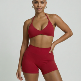 Red Seamless Sculpt Gym Set