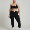 Seamless Sculpt Contrast Workout Set in Black