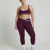 Seamless Sculpt Contrast Workout Set in Purple