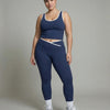 Seamless Sculpt High-Waist Gym Set in Navy Blue