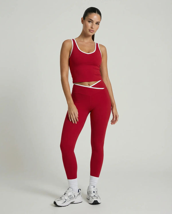 Seamless Sculpt High-Waist Gym Set in Red