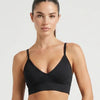 Women Seamless V-Neck Sculpting Sports Bra Black