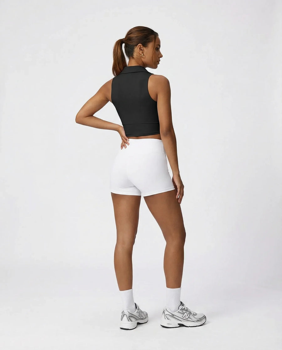Matching Set Halter Pleated Skirt Crop Top