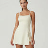 Sculpt Spaghetti Strap Side Slit Padel Dress