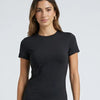 Women Sculpting Crew Neck T-Shirt Slim Fit Black