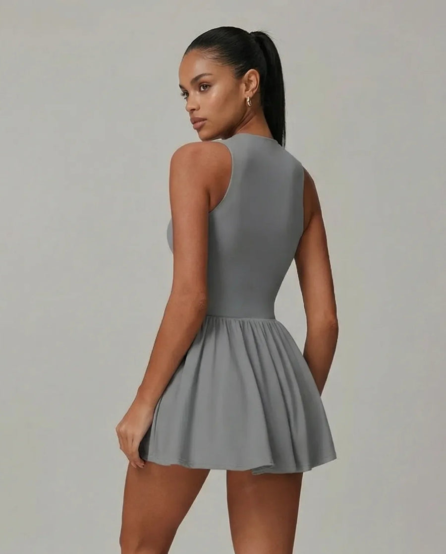 Sculpt Flare Compression Sleeveless Padel Dress