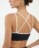 Sports Bra Contrast Trim Strappy Back — view 2