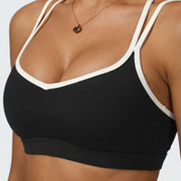 Sports Bra Contrast Trim Strappy Back — view 3