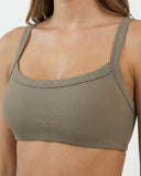Sports Bra Ribbed Square Neck Crop — view 3
