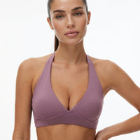 Halter Sports Bra Deep V Sculpt