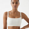 Sports Bra Ribbed Square Neck Crop