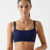 Sports Bra Ribbed Square Neck Crop