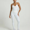 White Seamless Halter Sculpt Leggings Set