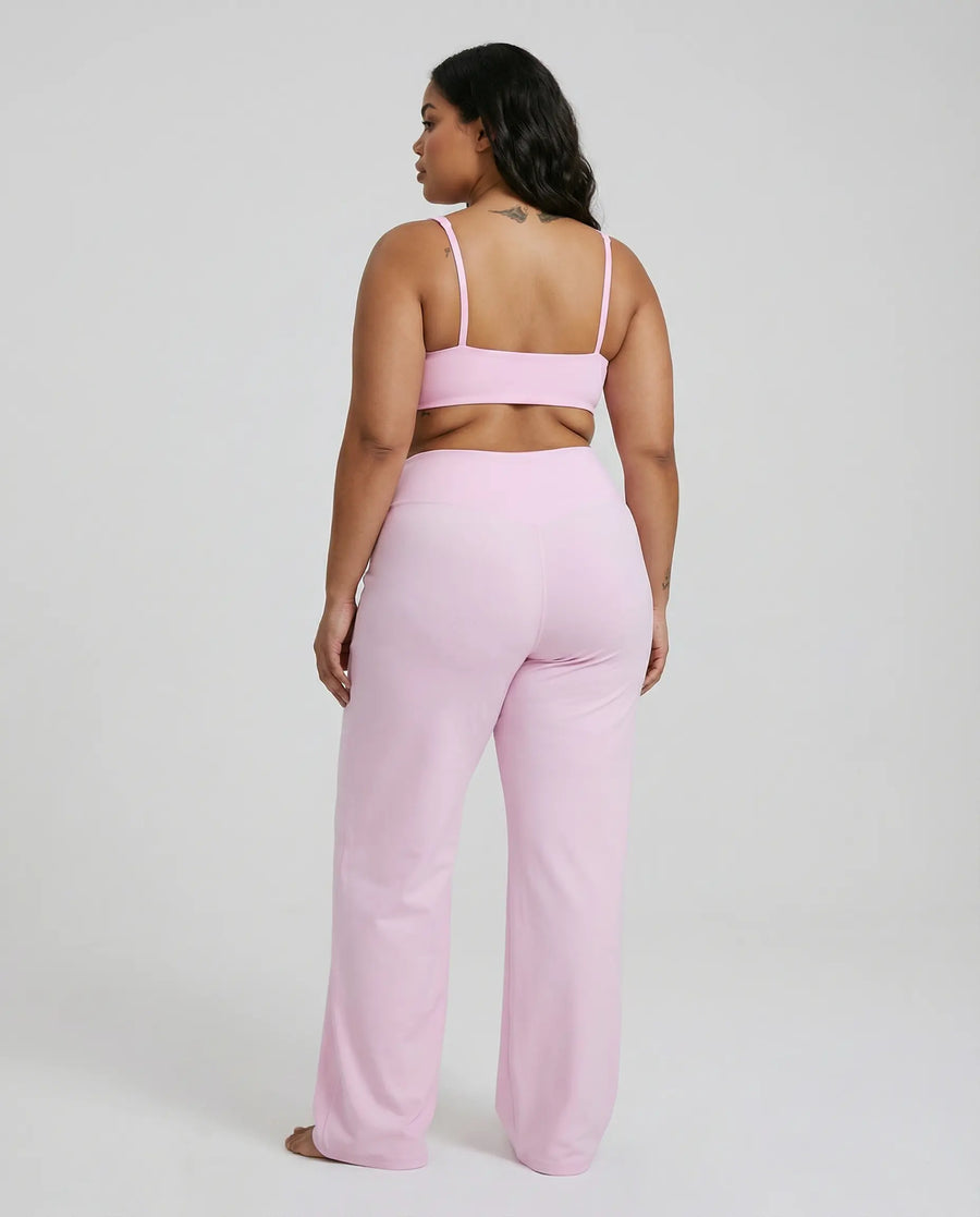 High Waist Crossover Wide Leg Leggings